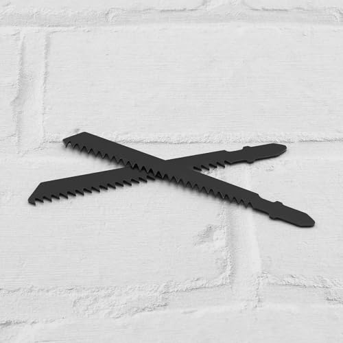 Create idea 20Pcs T111C 8TPI Jigsaw Blade 100mm HCS Jig Saw Blades Set T Shank for Wood Cut Compatible with Bosch Compatible with Dewalt Compatible with Makita Black