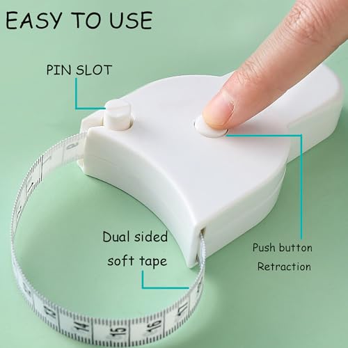 Measuring Tape for Body Measurements, White, 60 Inch - color: white