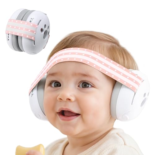 Yoofoss Baby Ear Muffs Noise Protection for Infants Up to 36 Months - Noise Cancelling Headphones for Ear Protection - color: Pink