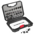 Router Bits 1/4 Inch Shank 15 Pieces, Tungsten Carbide 1/4" Router Bit Set with Plastic Box, for Professional and Beginners Carpenter - size: 15 Pcs, 1/4" Shank