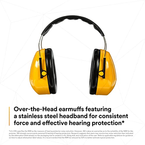 3M Peltor Optime 98 Over-The-Head Earmuffs, Hearing Conservation H9A (Pack of 1)