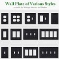 Matte Black Decorative Outlet Covers Wall Plates, Bamboo Fiber Light Switch Covers, Natural Material Electric Receptacle Switch Plate Outlet Cover of various styles (2 Gang Toggle 2 Pack) - size: 2 Gang Toggle 2 Pack
