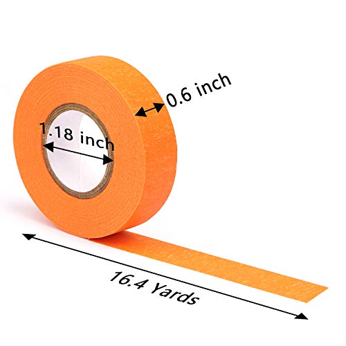 8 Rolls Colored Masking Tape Rainbow Painters Tape, 0.6 Inch x 16 Yard - color: Bright