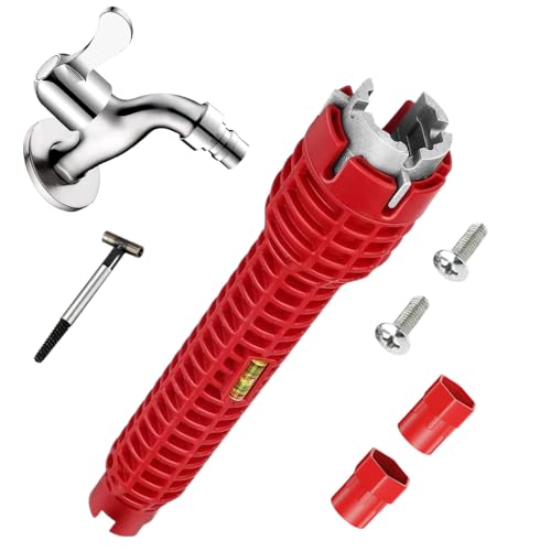8 in 1 Faucet and Sink Installer, Multifunctional Sink Wrench, Sinks Repair Removal Plumber Tools, Plumbing Tool for Bathroom, Kitchen, Sink, Toilet