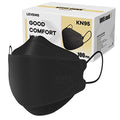 LEVENIS KN95 Face Masks 100 Pack, Breathable Comfortable and Disposable KN95 Mask, Black - color: 100 Pcs Adult-black
