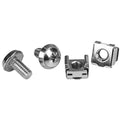 StarTech 100-Pack M6 12mm Screws & Cage Nuts Kit with Tool, Nickel-Plated - color: Silver, size: 100-pack, style: Screw & Cage Nut