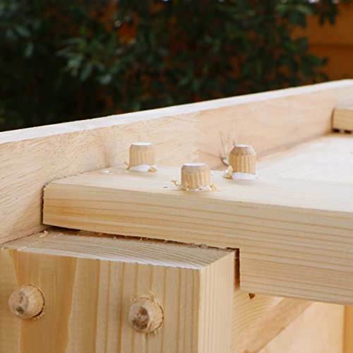 uxcell Wooden Dowel Pins 36pcs 6x30mm(1/4" x1-1/4) Fluted Beveled Ends Wood Dowel Pegs Kiln Dried Hardwood for Woodworking Furniture Shelf - size: 6x30mm