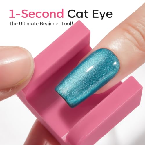 Modelones Cat Eye Magnet 5D Automatic Nail Magnet for Cateye Gel Polish - color: A Pink Rotating Cat Eye Magnet