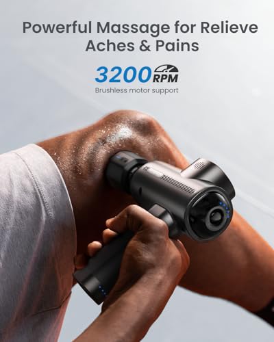 RENPHO Active Thermacool Massage Gun Deep Tissue with Heat & Cold, 5 Speeds - color: Black