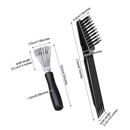 Boao 2 Pack Hair Brush Cleaner,Wood Color,Black Polished Wooden Handle Rake - color: Black, Wood Color, style: Black Polished Wooden Handle Rake