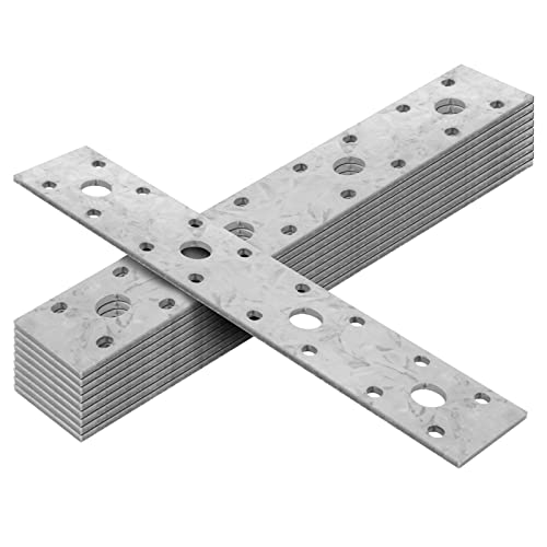 GBGS 10 Pack Flat Repair Tie Plate,Galvanized Mending Plates