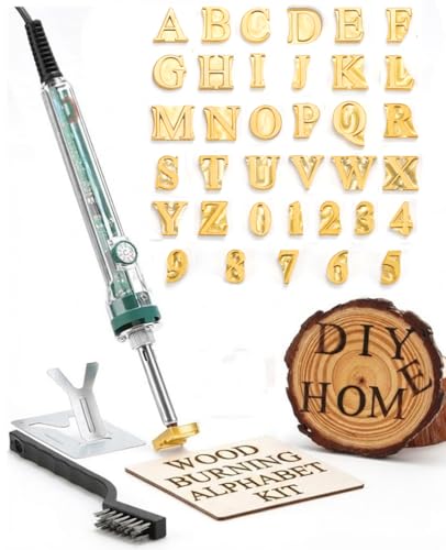 1/2" Wood Burning Letter Kit, 36Pcs Alphabet and Number Branding Iron - color: 1/2", 36 Pcs