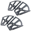 Coshar 4Pcs 2 Layers Shoes Drawer Hinges Fan Shape Shoe Cabinet Rack,Black | 2 Layers,Stainless Steel Shoe Cabinet Rack Flip Frame, Replacement Fittings, Furniture Parts Hardware - color: Black, size: 2 Layers