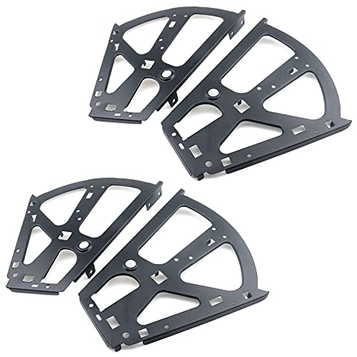 Coshar 4Pcs 2 Layers Shoes Drawer Hinges Fan Shape Shoe Cabinet Rack,Black | 2 Layers,Stainless Steel Shoe Cabinet Rack Flip Frame, Replacement Fittings, Furniture Parts Hardware - color: Black, size: 2 Layers