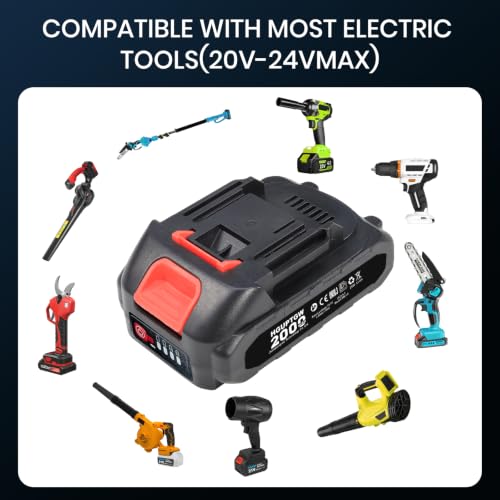 Mini Chainsaw Battery, 21V 2000mAh Lithium Battery with Charger Adapter - size: 2000mAh