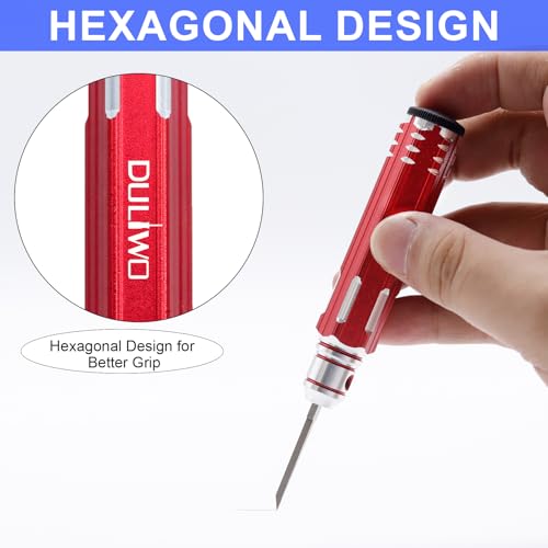 Model Scriber Chisel 7 Blades (0.1/0.2/0.4/0.6/0.8/1.0/2.0mm) - color: Red +Tape