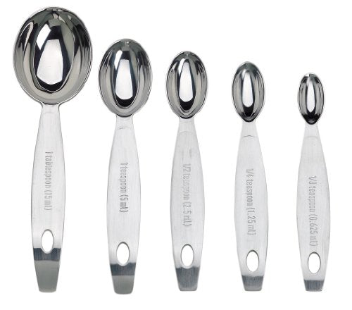 Cuisipro Stainless Steel Measuring Spoon Set Silver, Standard