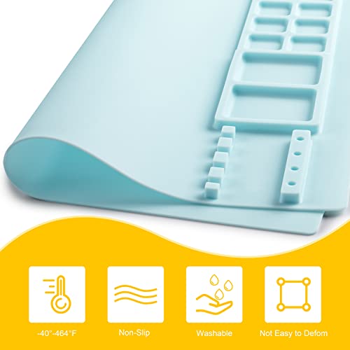 Silicone Art Mat with Cup, Painting Mat for Crafts Resin Casting - color: Blue