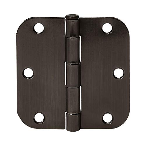 Amazon Basics Rounded 3.5 Inch x 3.5 Inch Door Hinges, Oil Rubbed Bronze, 72 Count (Pack of 1) - color: Oil Rubbed Bronze, size: Pack of 72