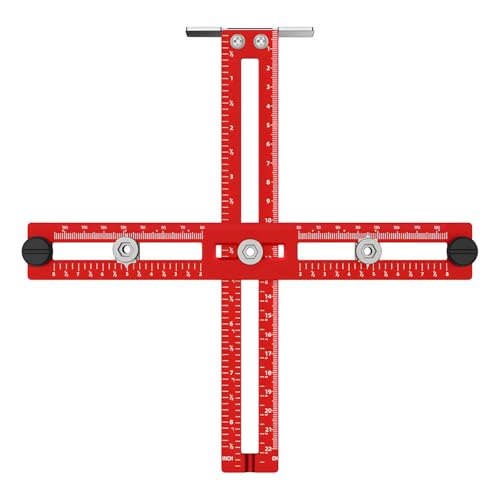 Cabinet Hardware Jig – Adjustable Drill Guide Template for Knobs & Handles, Marking Gauge Tools for Woodworking (Fits 2.5" to 7.8" Spacing) ﻿