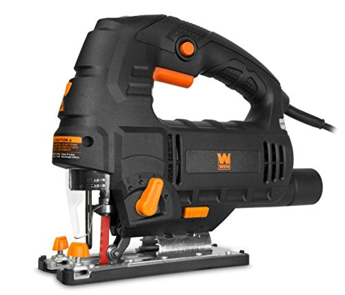 WEN 33606 6.6-Amp Variable Speed Orbital Jig Saw with Laser and LED Light,Black, Silver - size: Handheld, style: Orbital with Laser