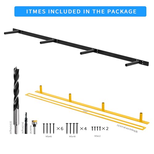 Hidden Shelf Brackets ， Floating Shelf Bracket ，driling Kit+Router Kit， 53 inch - size: 53 Inch - With Drilling Kit + Router Kit