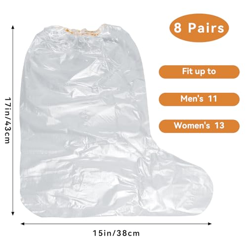 8 Pairs Waterproof Shoe Covers for Rain Disposable Rain Boot Covers