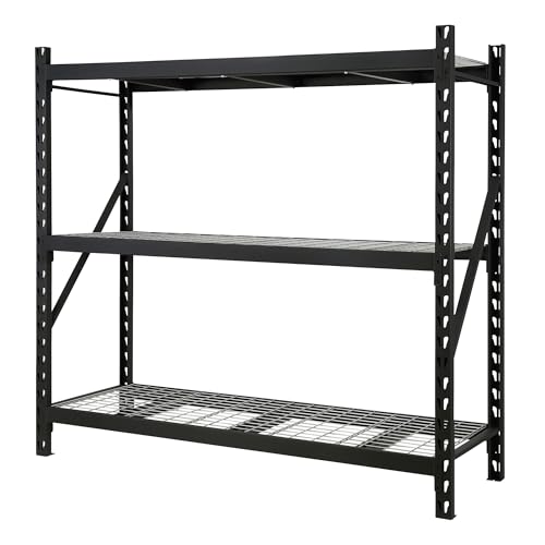 Ironton 3-Tier Steel Shelving Rack, 6,000-Lb. Total Capacity | 2, 000-lb. capacity per shelf, Garage and workshop organization, Accessible storage, Heavy-duty shop use - size: 3 Tier