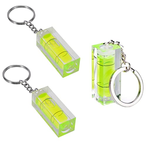 3Pcs Keychain Spirit Bubble Level Mini Pocket Tool 15x15x40mm Spirit Levels Measuring Layout Tools - color: Non-magnetic
