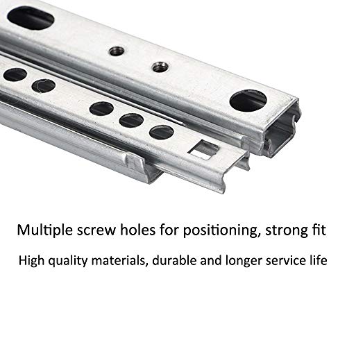 ETOPARS 5 Pairs 13" Heavy Duty 17mm Drawer Runners Slide Slides Ball Bearing Grooved Steel Extension Sizes Kitchen Cabinet Desk Capacity Side Mount - size: 13" / 310mm
