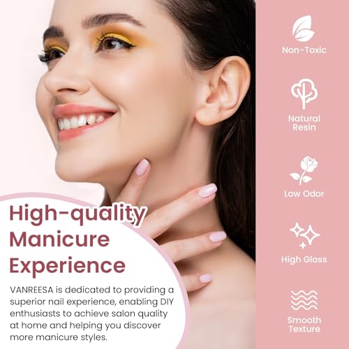VANREESA 42 Pcs Gel Nail Polish Kit with U V Light 24 Colors Gel Polish Nail Kit Base Coat Glossy & Matte Top Coat Complete Nail Kit with Manicure Tools Gifts for Women Girls - color: Elegant & Hot Collection