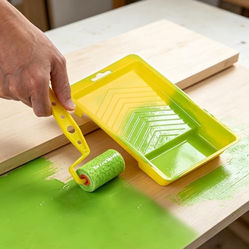 20PCS Paint Brush & Roller Set Furniture Painting Supplies All in One Paint | Include Sponge,Cup,Tray Liner,Mixing Stick and Mini Foam Roller for Home Interior&All Painting