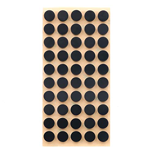 Furniture Silicone Rubber Pads 3/8" (10mm) Diameter Round 3M Self Adhesive Protects Kitchen Cabinets, Drawers, Desks and Furniture Against Bumps and Scratches 100 Pack - Black - color: Black Silicone 100 Pack