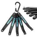 NEIKO 01321A Ultra Low Profile Offset Screwdriver Hex Set, 5 Pc, Heavy Duty S2 Steel Construction, MM, 10mm Bit Depth, Angled Hex Bit, Bent Screwdriver for Tight Spaces, Allen Wrench Keychain - style: Hex Metric
