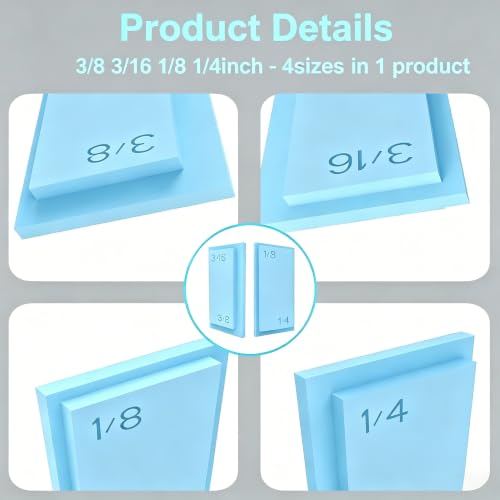 4-in-1 Trim Reveal Tool - 1/8", 3/16", 1/4", 3/8" Carpentry Tools for Marking Gauge Door Carpentry & Woodworking Accessories for Accurate Jamb Marking(LightBlue) - size: 4in1 LightBlue