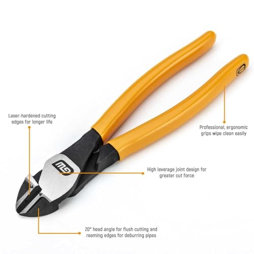 GEARWRENCH 7 Inch Dipped Handle Diagonal Cutting Plier - 82183-06 - size: 7", style: Diagonal