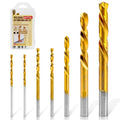 7PCs M35 Cobalt Left Hand Drill Bits Set 5/64",7/64",5/32",1/4",19/64" - size: 5/64 in - 19/64 in (7Pcs)
