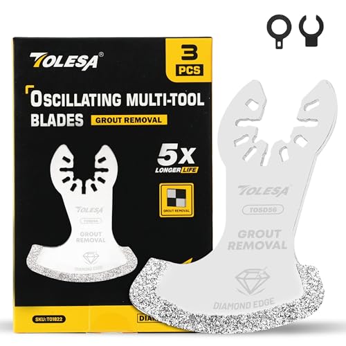 TOLESA Diamond Oscillating Saw Blades, Segment Swing for Grout, 3-Pack - size: 3 PCS Diamond