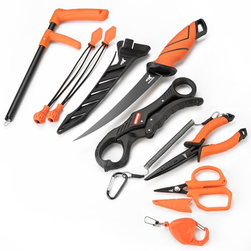KastKing SteelStream 8pc Fishing Tool Kit, Fishing Gear and Gifts for Men
