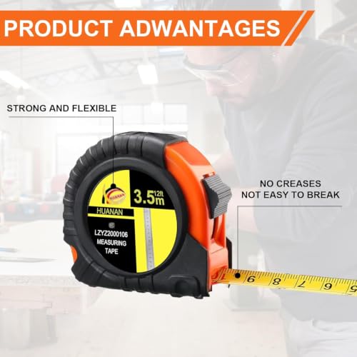 Tape Measure 20 Pcs 12 FT Retractable Self-Locking Fractions 1/8