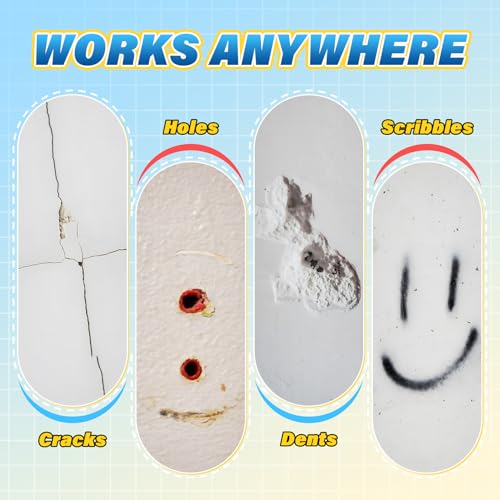 DIYSELF 9-Piece Spackle Wall Repair Kit, Fast-Drying Concrete Crack Filler - size: 9 Pack
