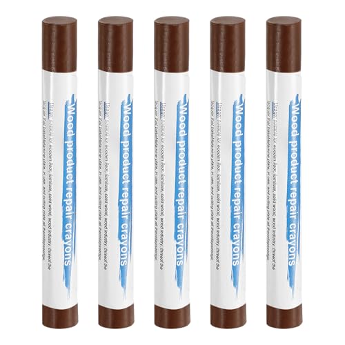 HARFINGTON 5pcs Wood Filler Sticks Wooden Wax Touch Up Furniture Repair Crayons for Scratch Hole Wood, Walnut B - color: Walnut B