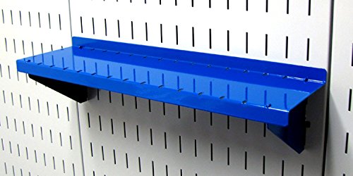Wall Control Shelf 4in Deep Pegboard Shelf Assembly Pegboard and Slotted Tool Board - Blue - color: Blue
