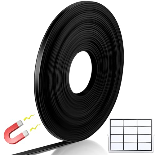 Tellegloww Black Magnetic Tape Roll Thin Strips, 1/4 in X 40 ft, 1 Pcs - size: 1/4 inch x 40 feet