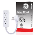 GE 3-Outlet Power Strip 5 Inch Braided Extension Cord with Multiple Outlets - size: 5 Inch