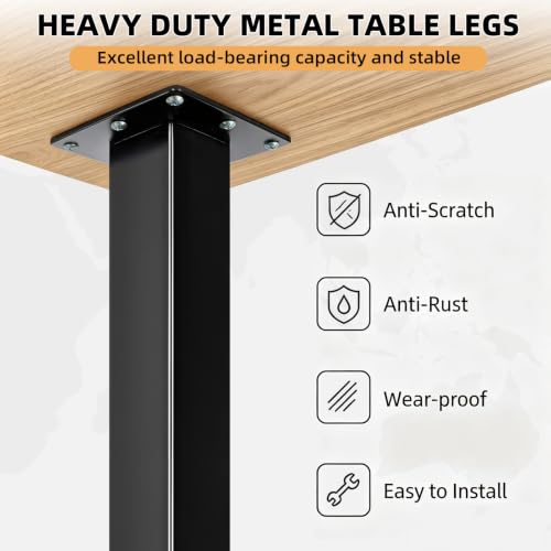 QLLY 10 inch Square Adjustable Metal Furniture Legs, Heavy Duty Black Cabinet Feet with Leveling Pads, Set of 4 for Sofa, Couch, Ottoman, Cabinet and Shelf Replacement - color: Black, size: 10 inch