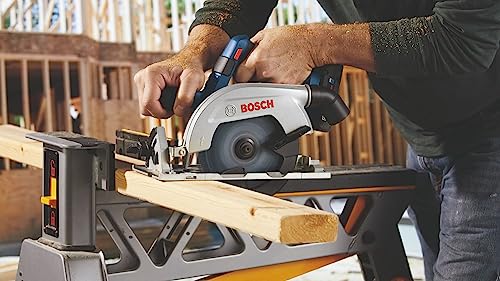 BOSCH GKS18V-22LB25 18V Brushless Blade-Left 6-1/2 In. Circular Saw Kit with (2) CORE18V 4 Ah Advanced Power Batteries - style: Blade-Left w/ Battery Kit