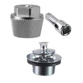 1.5 Inch Tub Drain Extractor Tool 05255 with Lift-n-Turn Drain Stopper - color: Silver, size: Tub Drain Kit
