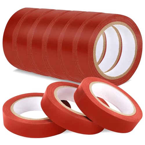 Romeda 9 Pack Electrical Tapes, Electrical Tape Water, Sun, and Oil Resistant, Electrical Tape is Suitable for Most Domestic, Commercial, and Industrial environments - Brown - color: Brown