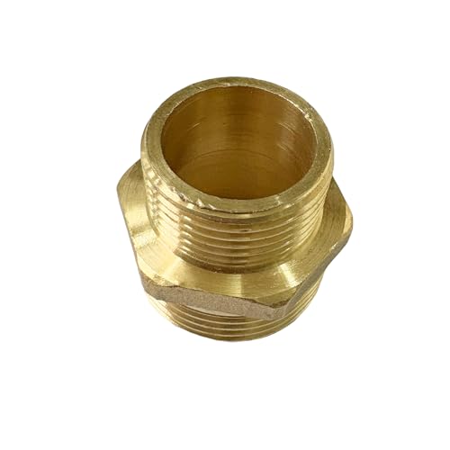 1" x 3/4" Male Threaded Hex Nipple Reducer Brass NPT Pipe Fitting Adapter Straight Connectors Pack of 2 - size: 1" x 3/4" -2 Pack